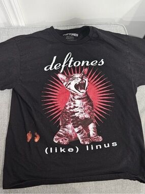 Deftones Like Linus Cat Shirt Men’s XL Short Sleeve - Bleach stains, see pics